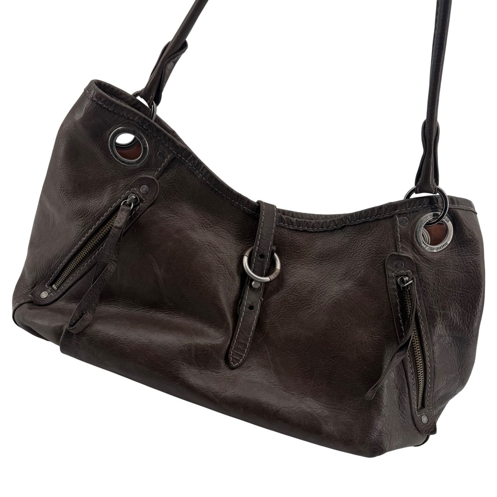 Ruehl No.925 Brown Leather Shoulder Tote Bag Womens Purse Y2K Vintage Hobo Large
